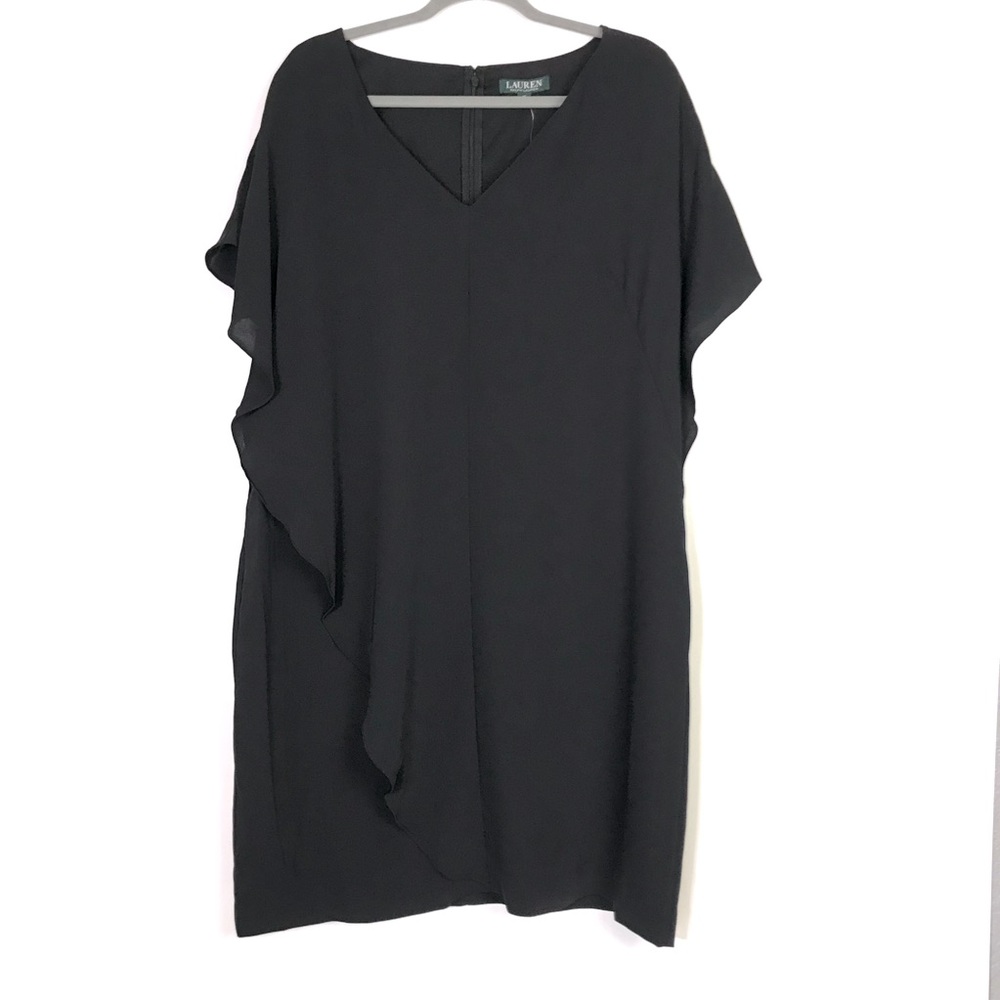Lauren Ralph Lauren Ruffle Shift Dress 16 NWT